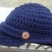 Boy Newsboy Hat- Navy- Baby/Toddler Size