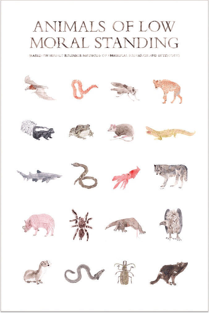 Animals of Low Moral Standing Print