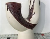 Vintage Double Neck  Stoneware Pottery  Ikebana Vase