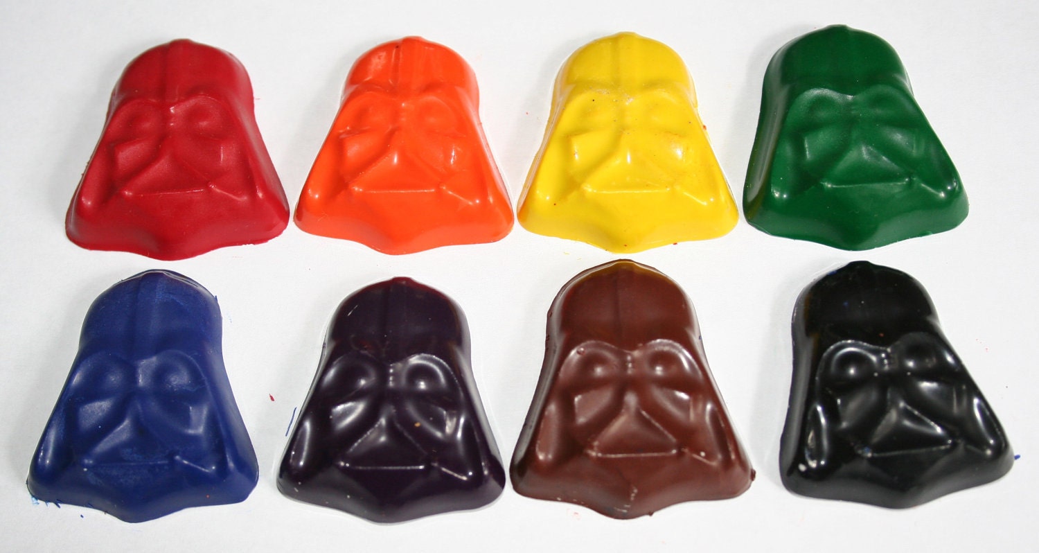 Lord Black Helmet Mini Crayons - Set of 8