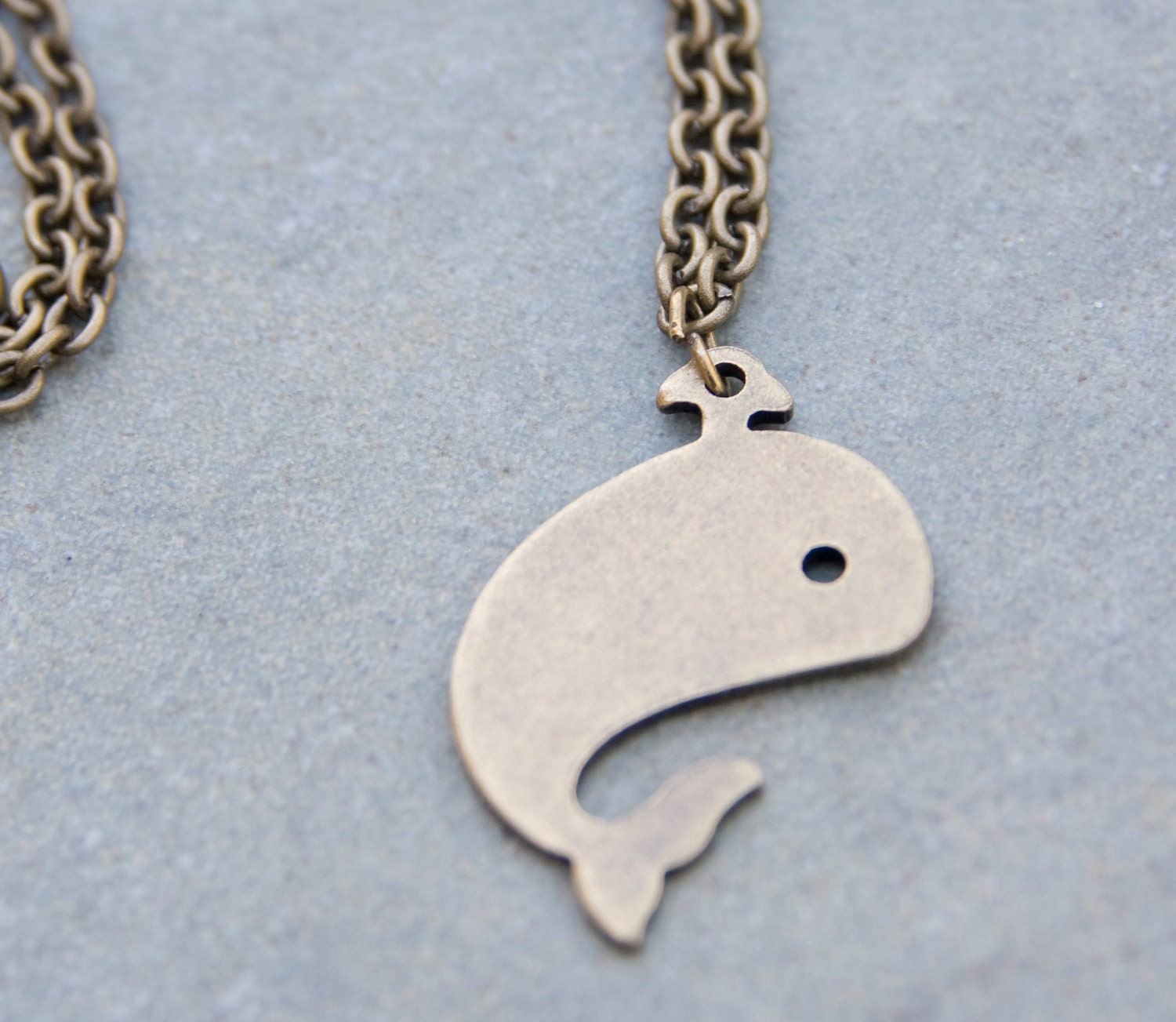 Bronze Whale Necklace 10% of sale will be donated to Sea Shepherd Conservation Society