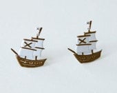 Pirate Ship Earrings 10% of this sale goes to Sea Shepherd Conservation Society