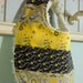 Baby Girl Patchwork - Piece Bib - absorbent w/ minky fleece backing - feeding/dribble/teething/drooling - Honey Bee