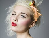 Now, Voyager Glitter Tail Bird Hair Clip-Orange