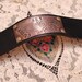 Etched Copper Bracelet Leather Cuff Get Carried Away