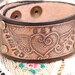 Etched Copper Bracelet Leather Cuff Get Carried Away