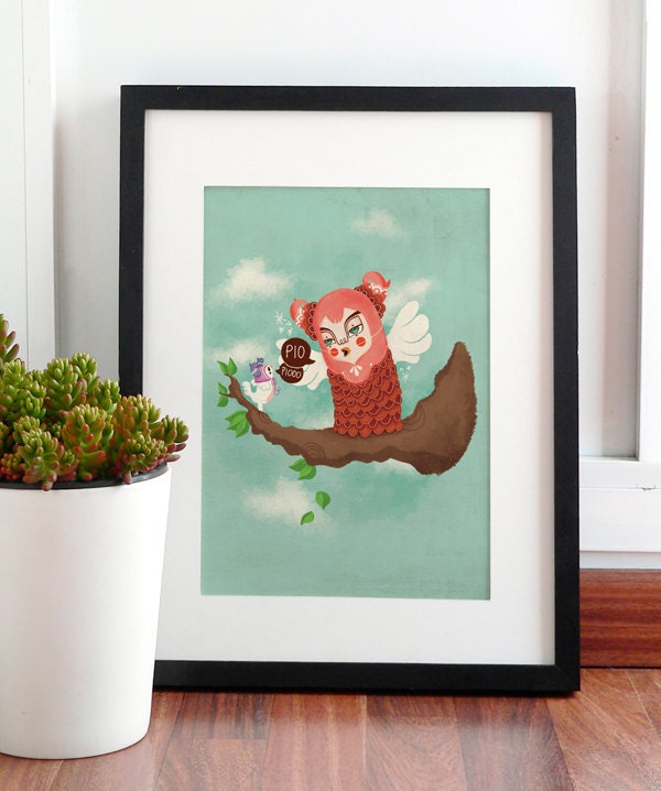 Digital illustration print - size A4 8"x10" - Empathy