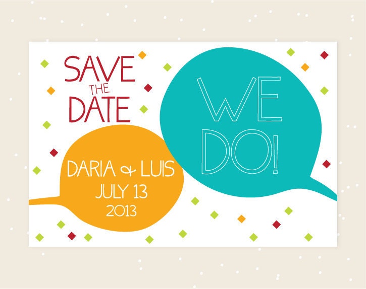 SAVE the DATE-Speech Bubbles