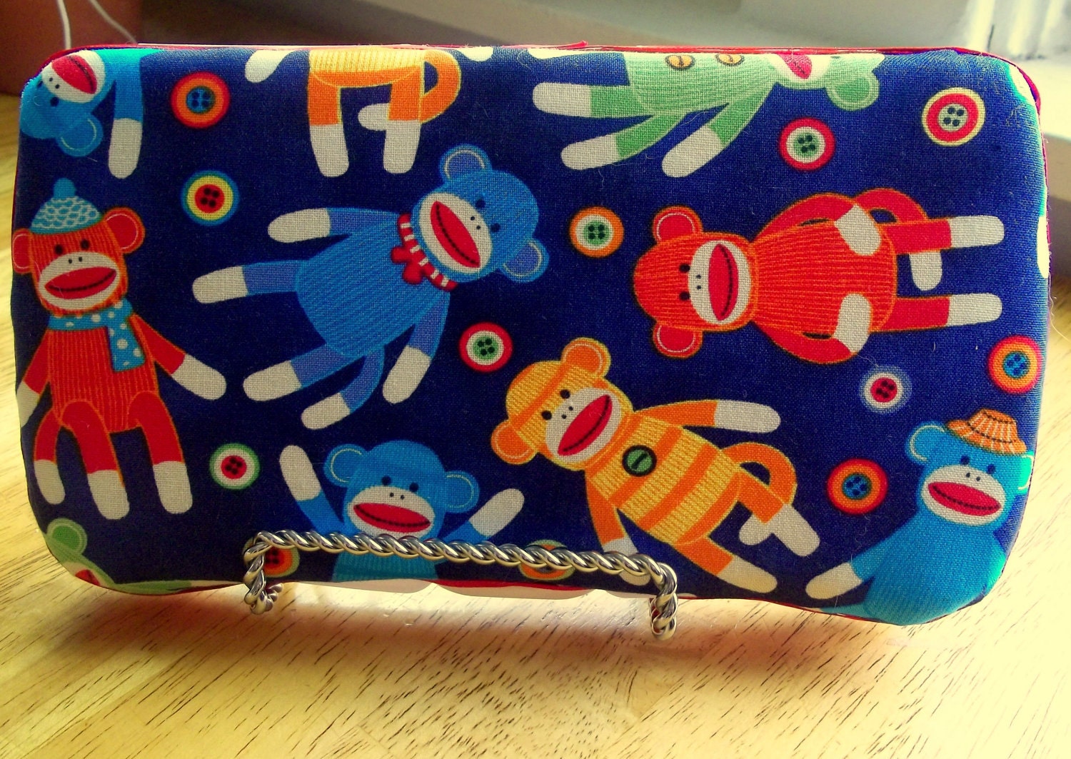 Baby Wipe Case: Sock Monkey Travel Baby Wipes Case