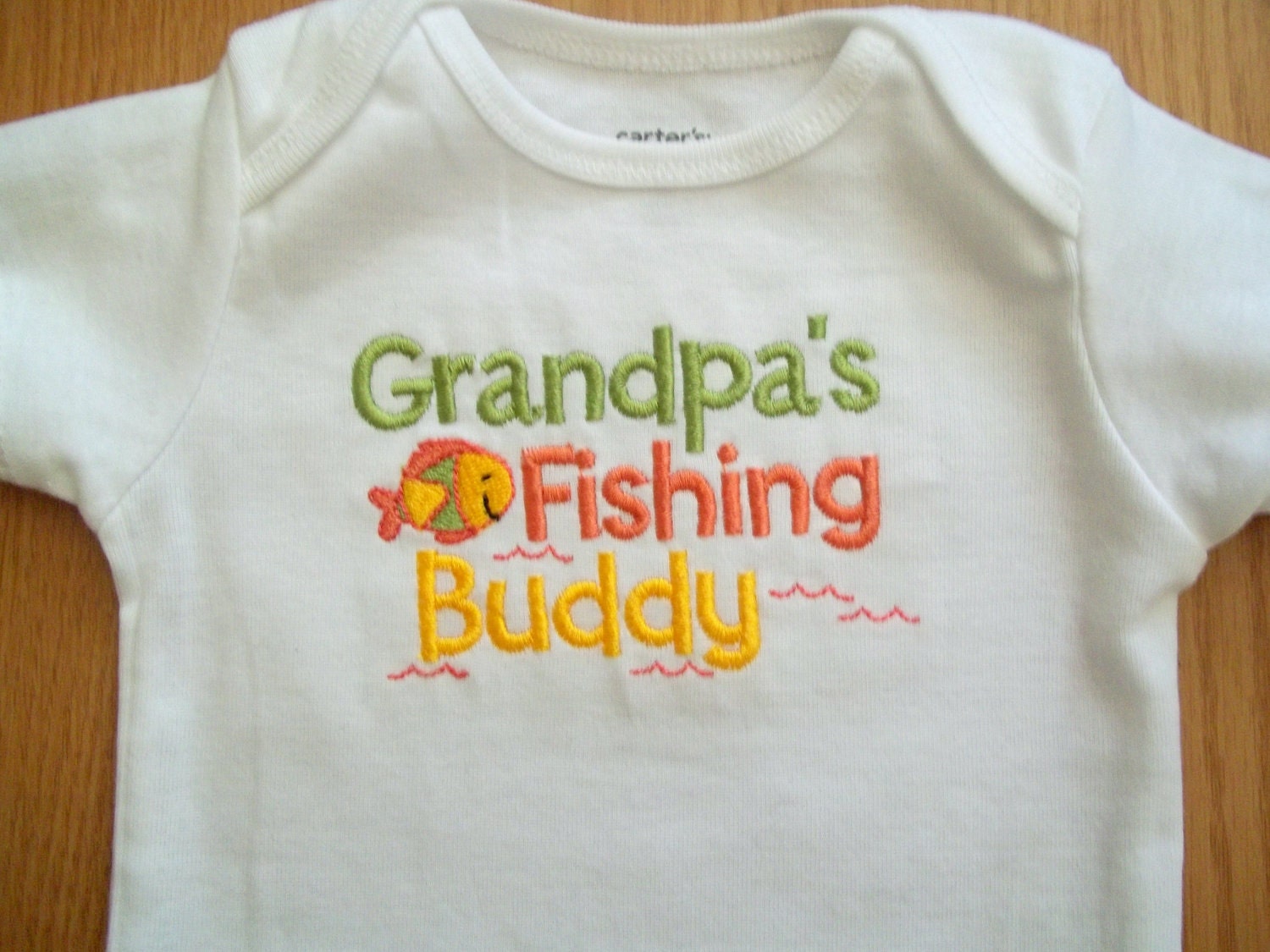 Grandpa's Fishing Buddy: Baby Onesie - Daddy's Fishing Buddy Available