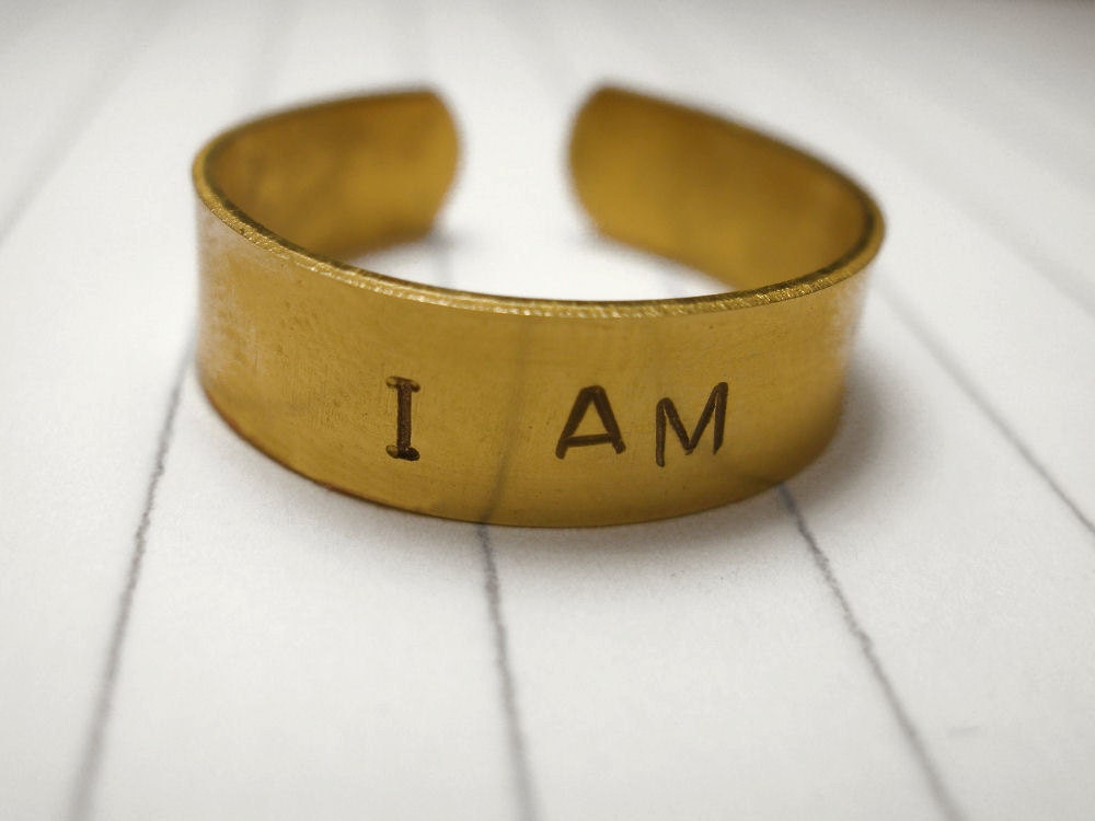 Zelda 2 "I am Error" Stamped Brass Ring