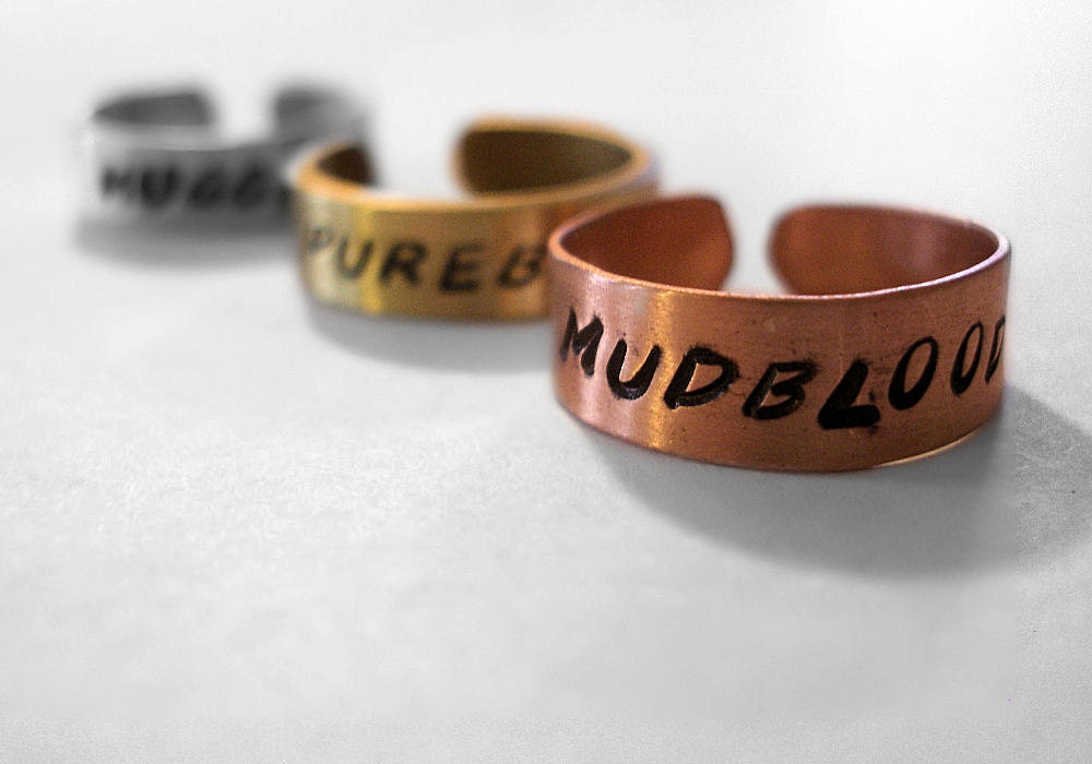 Harry Potter Wizard Blood Status Mixed Metal Ring Set