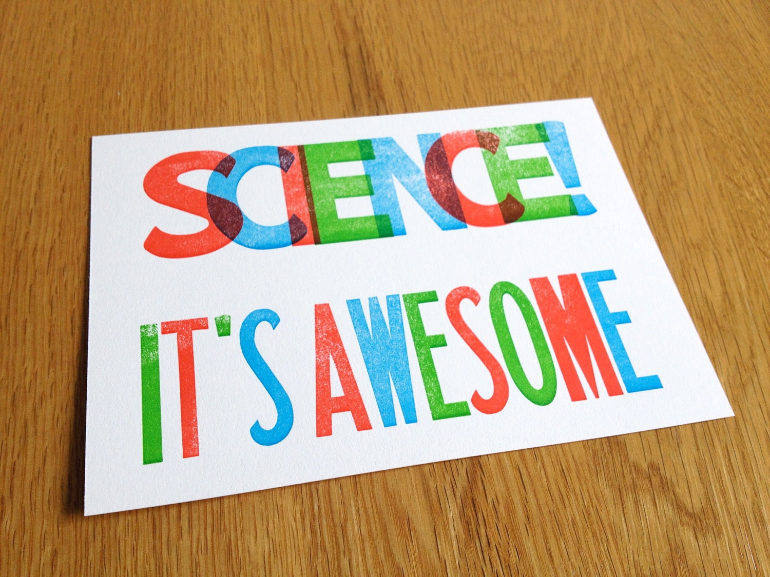 Science: it's awesome print  -- letterpress geekery