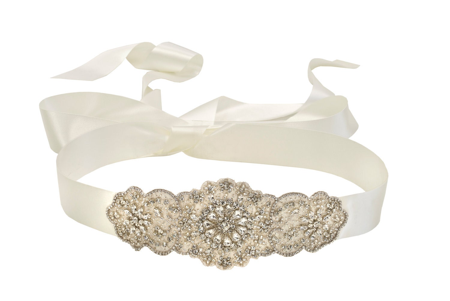 Vintage inspired wedding dress belt, wedding sash
