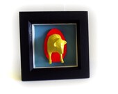 LUMINOUS LEMON SHEEP yellow taxidermy head animal art. trophy mount for your wall