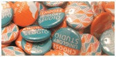 150 1  inch Full color Custom Buttons.  We can make ANY size quantity in 3 different sizes.