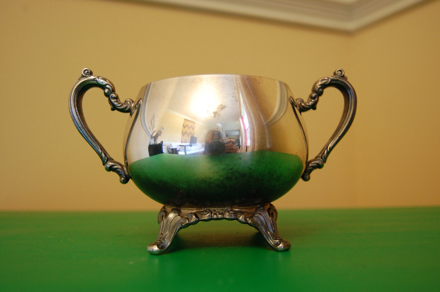 Victorian Style Silver Plated Oneida Sugar Bowl Dish