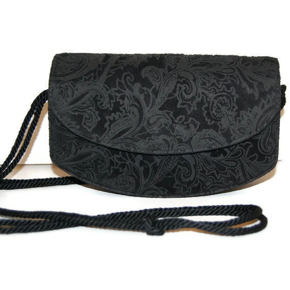 Vintage Cross Body Black Clutch Purse