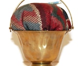 Old Fashioned Bronze Pin Cushion - Country Cottage Style