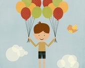 Balloon Ride - illustration print