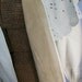 Vintage Italian White Leather Eyelet Ruffle Trim Jacket