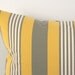 ON SALE Decorative Pillow Cover - Lemon Stripe Lumbar Throw Pillow Cushion Yellow Grey