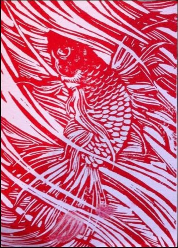 Block Print Fish