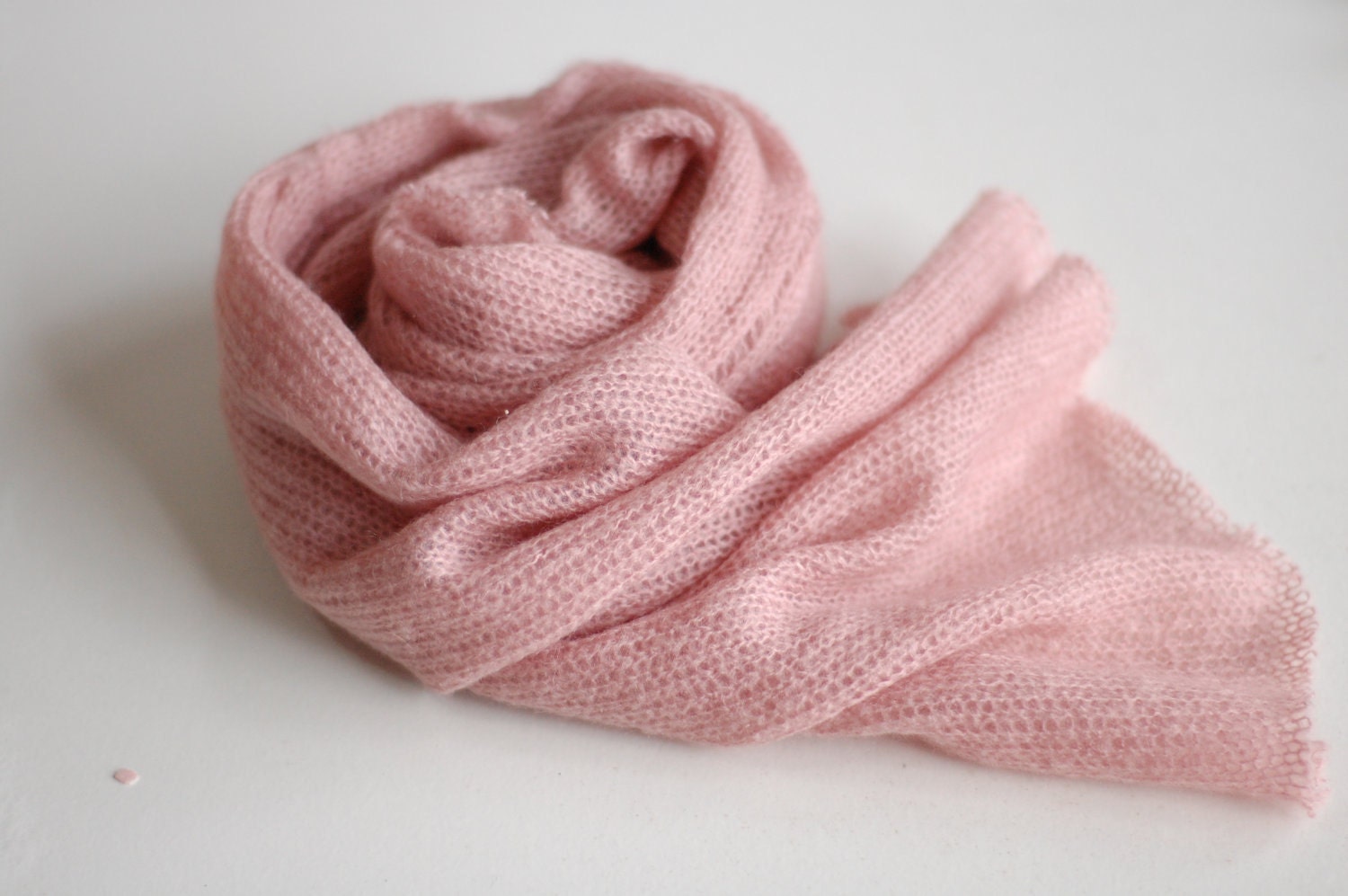 Dusty Rose Mohair blend Sweater Wrap- Newborn Photography Props - Lace Baby Wrap