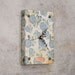 Book Wall Clock -Blue Flowers- vintage inspired, copper and nails