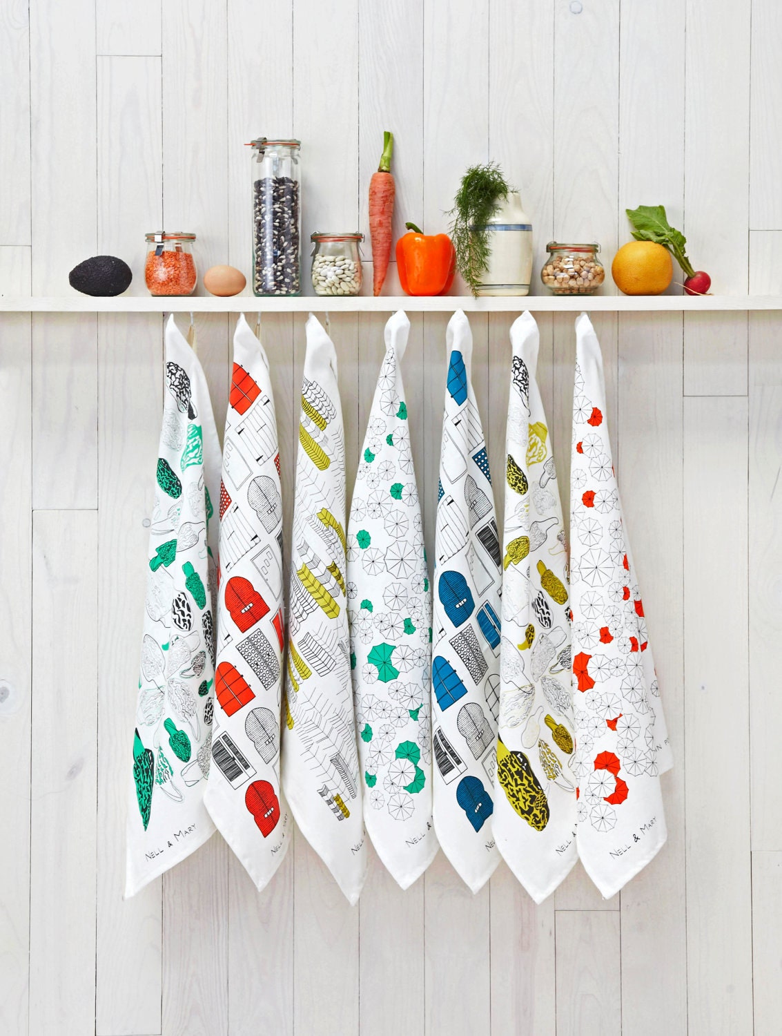 Morels Tea Towel - Gold