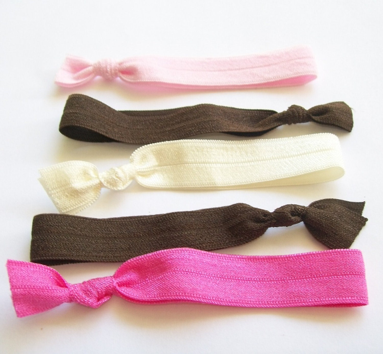 Set of 5 Hair Ties - The Cherry BlossomSet by Lucky Girl