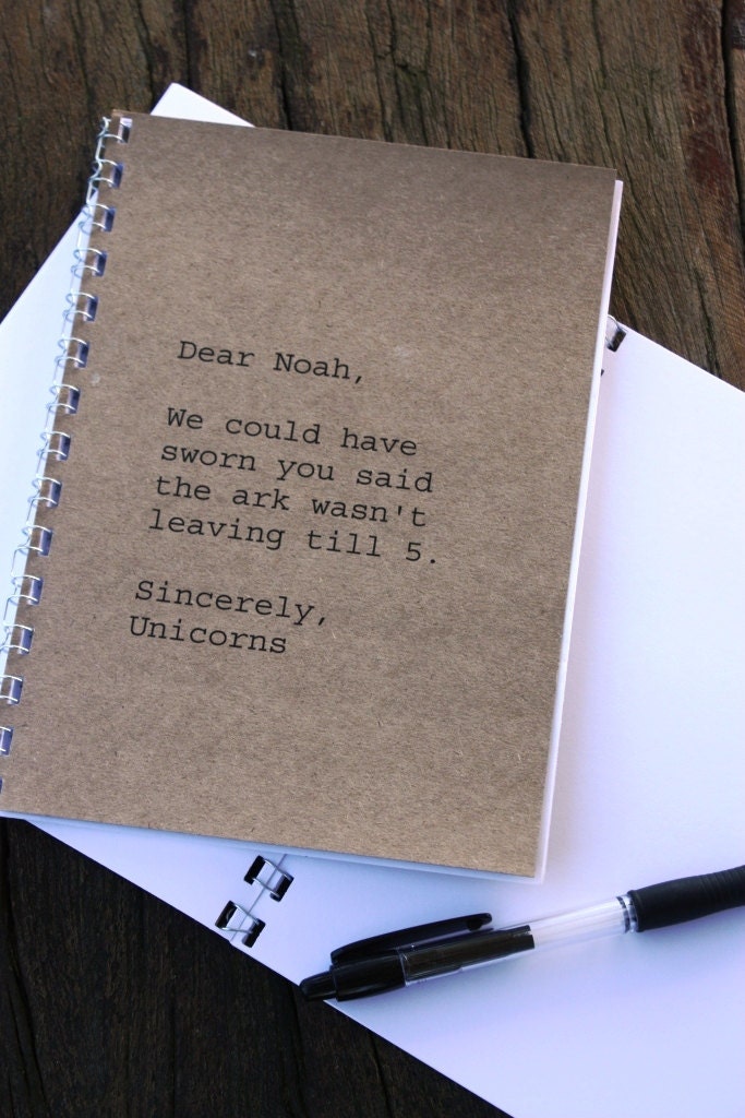 Journal - Dear Noah, Sincerely the Unicorns