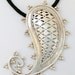 925 sterling silver Mango Paisley shape pendant necklace - 5853