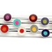 Felt round earring post - Choose your favorite combination