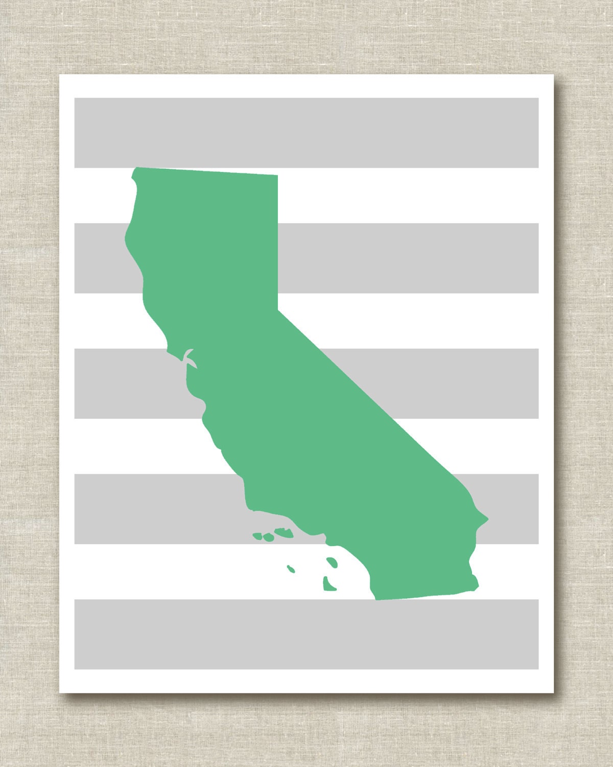 Custom Personalized State Home Decor Art Print 8.5"x11"