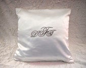 Ring Bearer Pillow Custom Monogrammed Embroidered Bride & Groom Monogram Wedding Keepsake