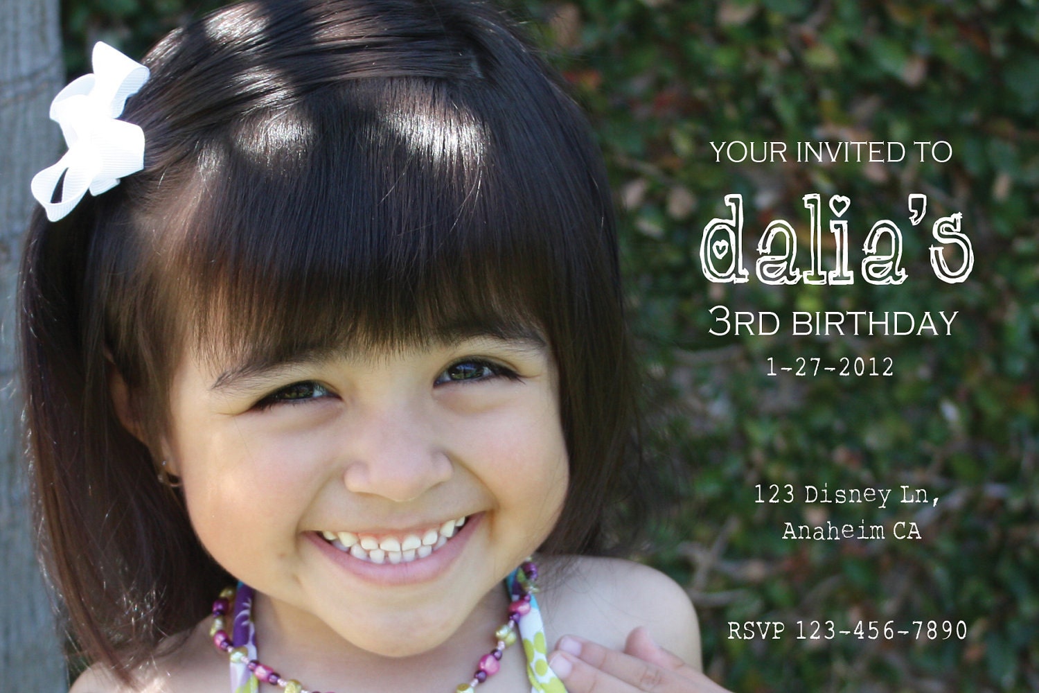 Birthday Invitation Photo Card Digital file Il_570xn