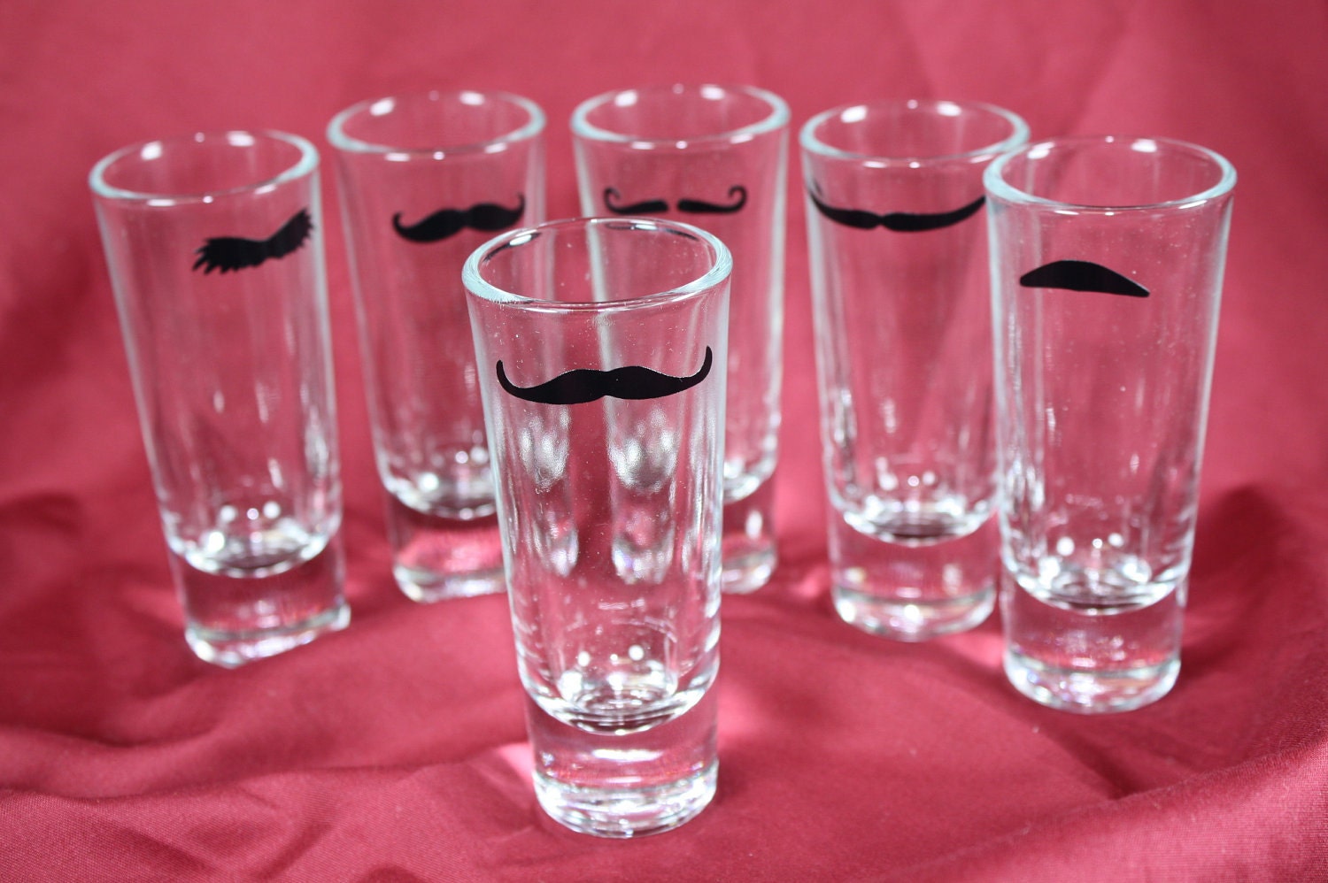 The Mustache Shot Glass Set - 6 glasses