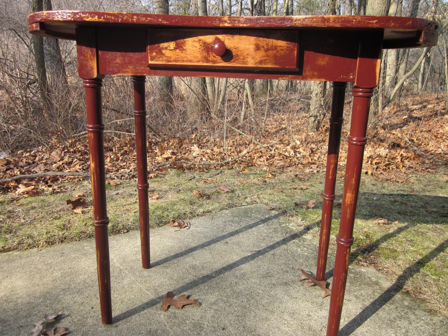 Rustic dressing table distressed weathered primitive accent
