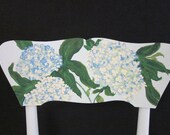 chair- vintage shabby chic cottage with hand painted hydrangeas