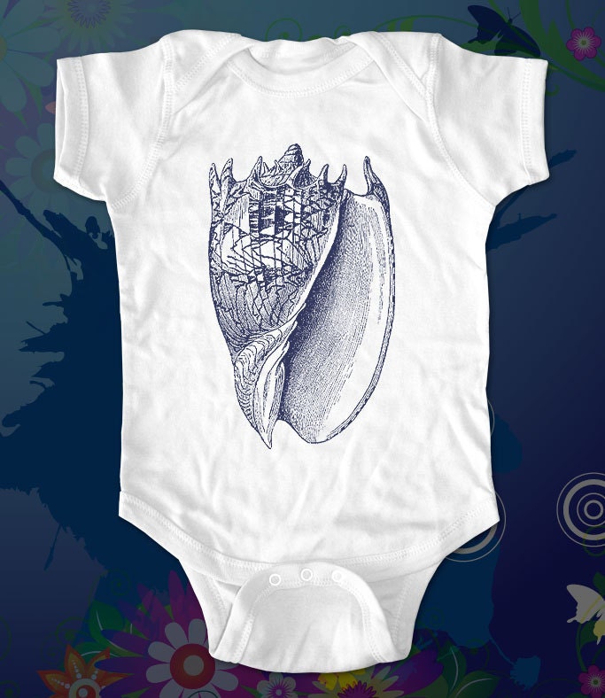 shell 16 - graphic printed on Infant Baby Onesie, Infant Tee, Toddler, Youth T-Shirts - Many sizes