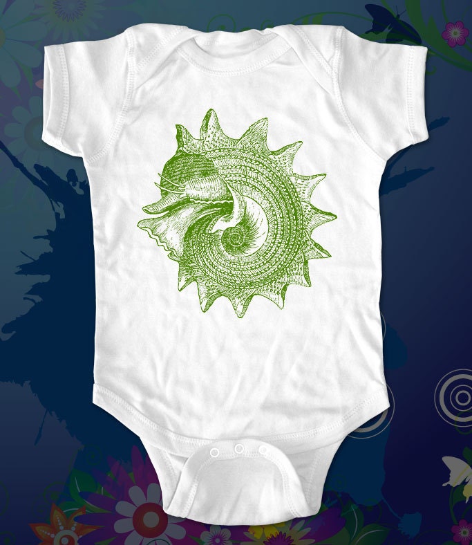 Sea Shell 1 Shirt - graphic printed on Infant Baby Onesie, Infant Tee, Toddler, Youth T-Shirts - Many sizes