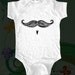 mustache goatee 4 - graphic printed on Infant Baby Onesie, Infant Tee, Toddler T-Shirts