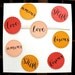 WEDDING ENVELOPE SEALS - Calligraphed Love-Related Stickers - Set of 8