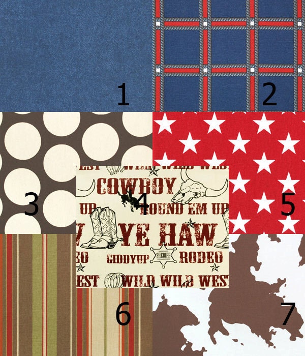 Custom Boutique Crib Bedding for a COWBOY