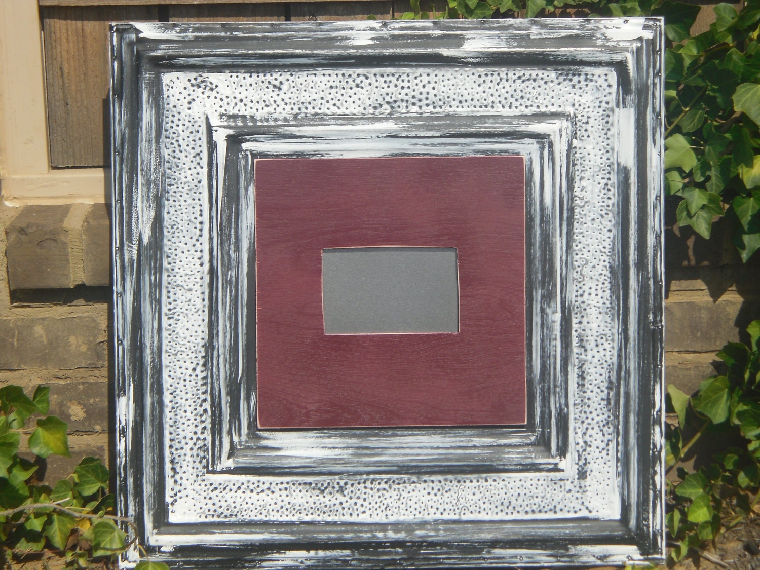 24 x 24 Tin Frame w/ 4x6 Opening for a Picture