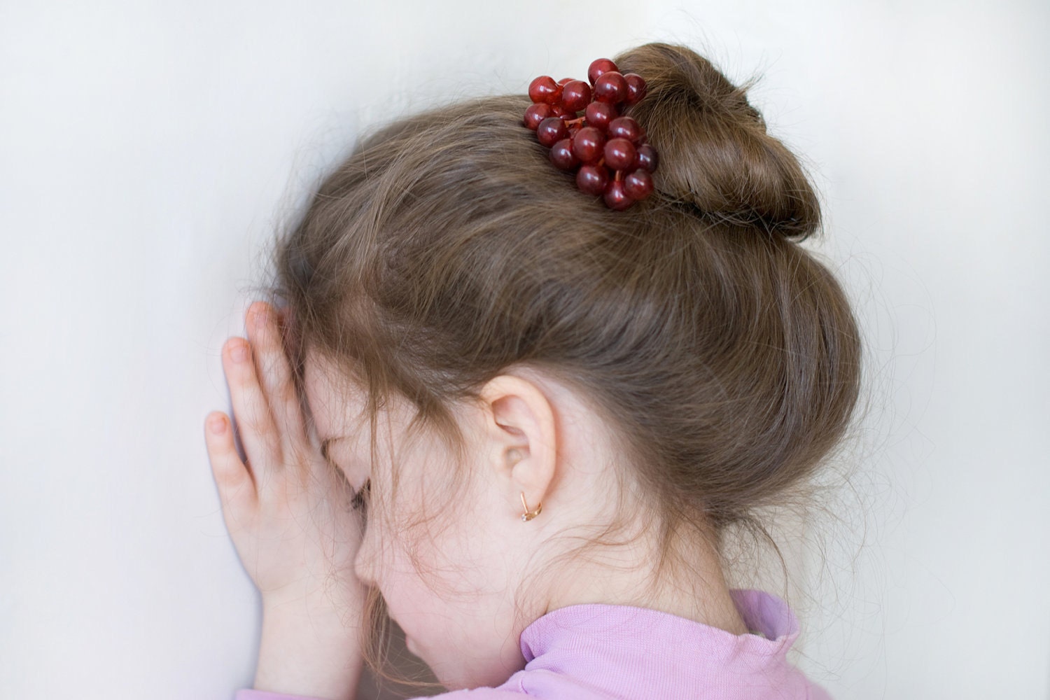 Hair  Bobby Pin. Hair Clips. Red grapes. Girl accessories amethyst purple white berry children - MelashaCat