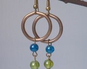 Repurposed Vintage Bead Chain Steampunk Earrings
