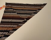 bandanna. brown black & white