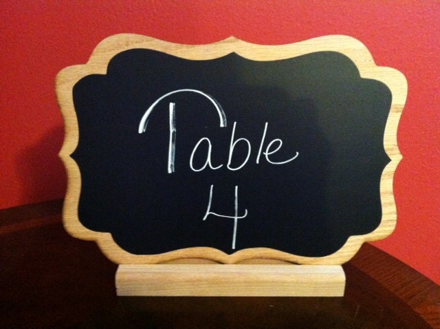 Wedding Chalkboard Two-Sided Sign NEW Lisa Design by Let's Talk Chalk Gift Table Numbers Menu Signs Place Settings Buffet and Food Marker